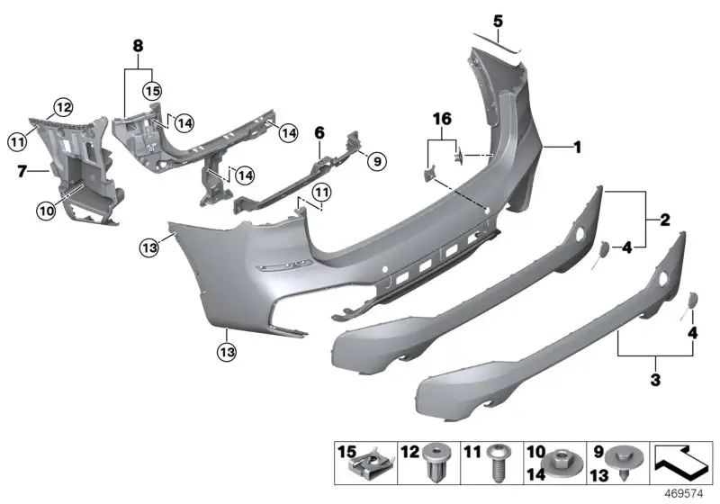 BMW Abdeckung Abschleppöse hinten grundiert F48 51128073059 - Bil