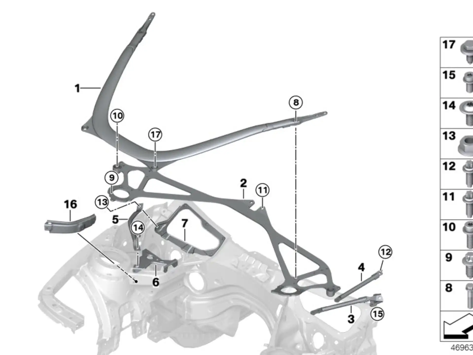 BMW Torxschraube mit Bund F80 F82 F83 F87N F95 F96 G05 G06 G07 I12 I15 31106859809