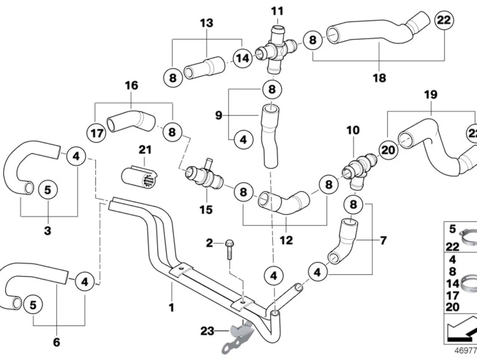 BMW Kühlmittelschlauch R52 R53 17127518507
