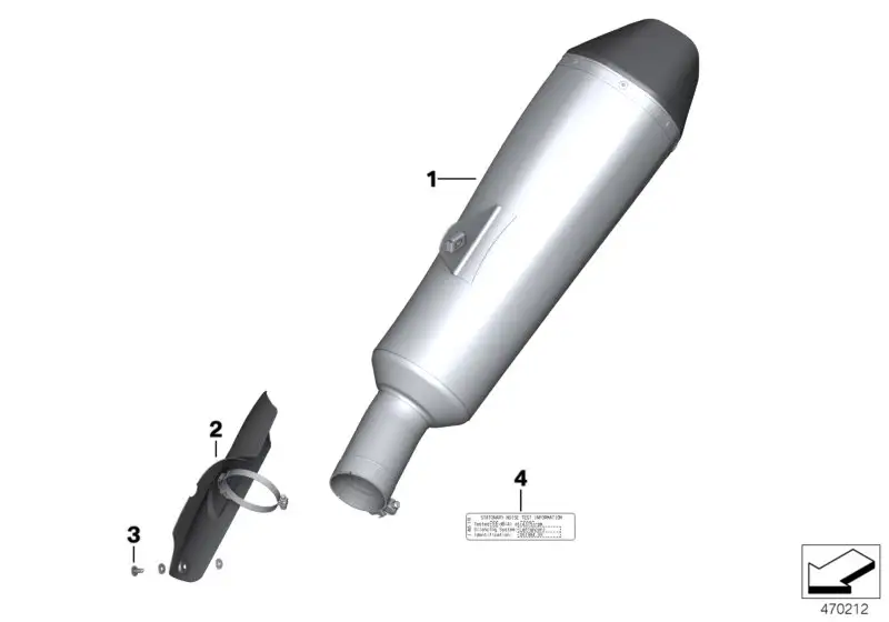 BMW Carbonabdeckung Verbindungsrohr 77118556703 - Bildposition 02