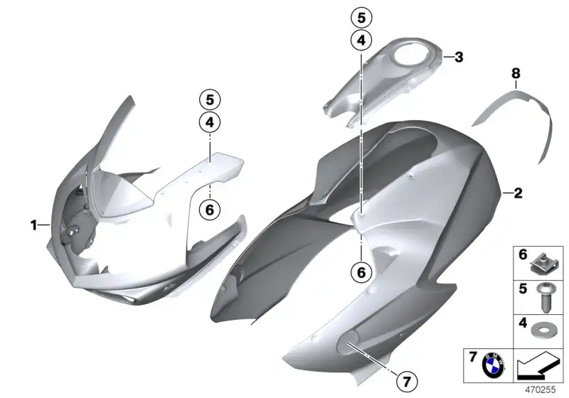 BMW Verkleidung Oberteil K29 46639829223