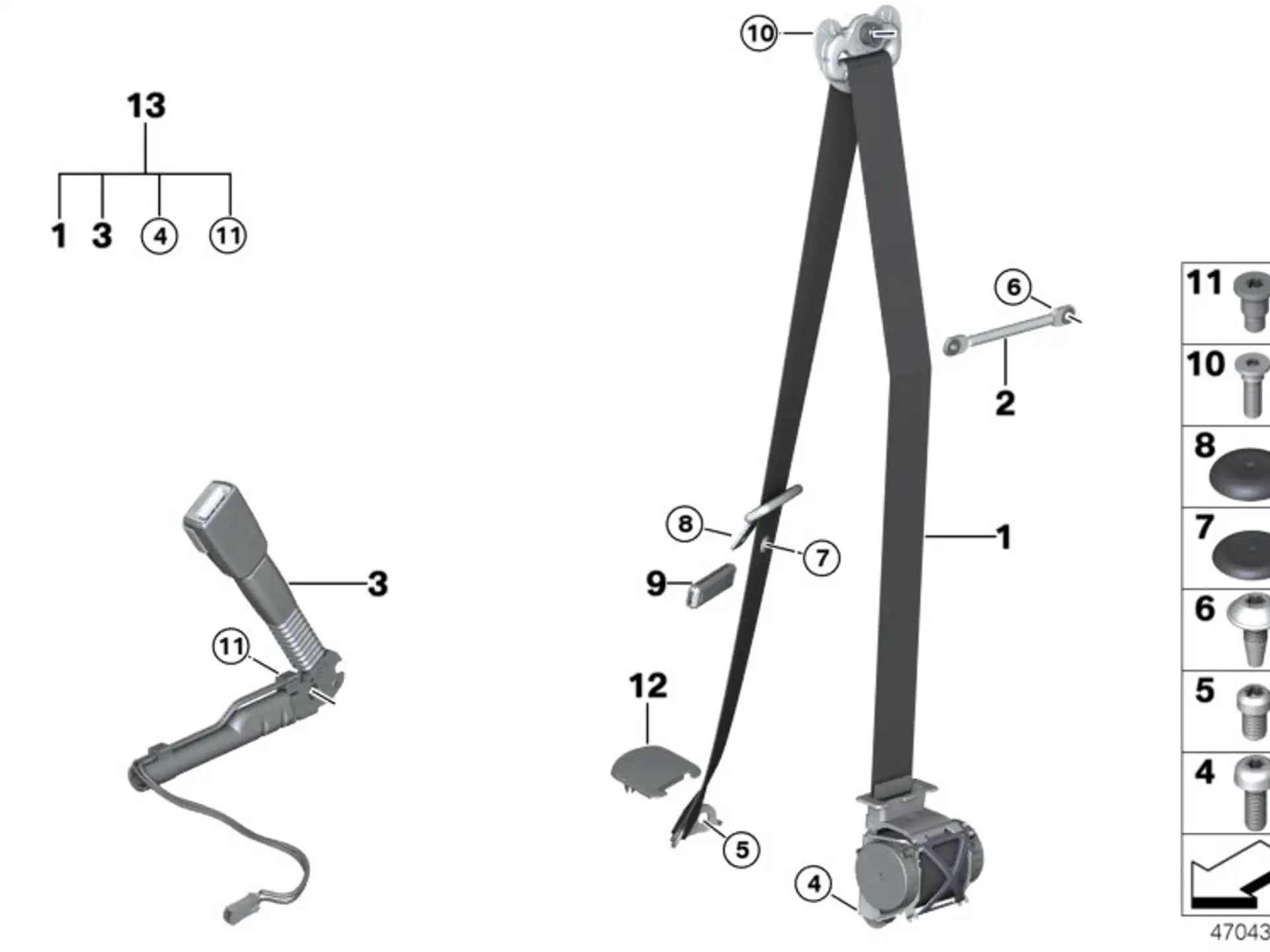 BMW Klemmstück E12 E21 E23 E24 E28 E30 E53 E83 E84 E87 E90 E91 F06 F12 F13 F20 F21 F22 F23 F25 F26 F30 F31 F32 F33 F34 F36 F80 F82 F83 F87 F87N F90 F91 F93 F97 F98 G01 G02 G11 G12 G14 G16 G20 G21 G28 G30 G31 G32 R50 R52 R53 R55 R56 R57 R60 72118469012