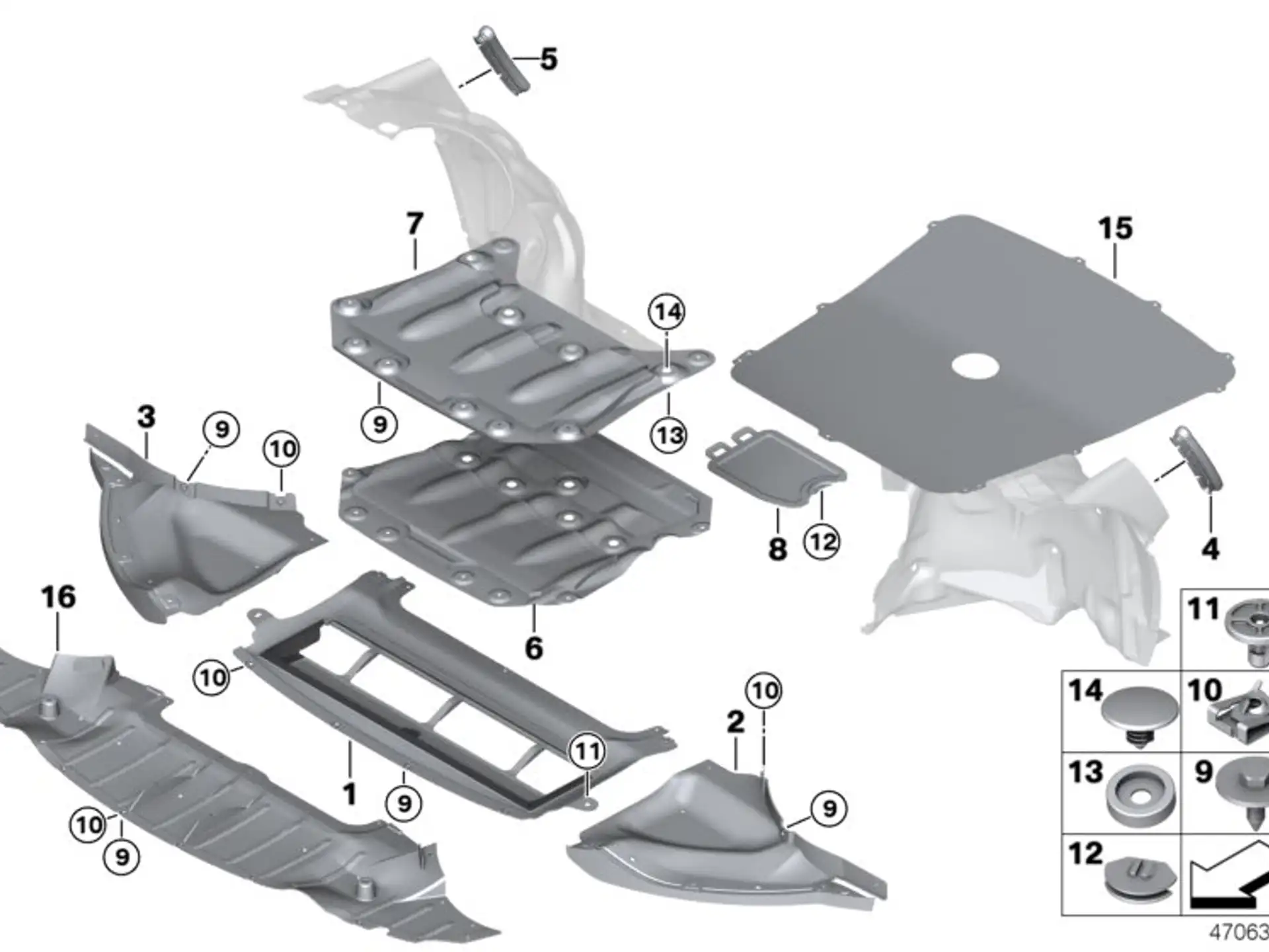 BMW Motorraumabschirmung F80 F82 F83 51758054269