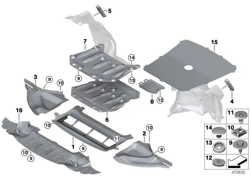 BMW Motorraumabschirmung vorn 51758064138 - 2er F87, 2er F87N