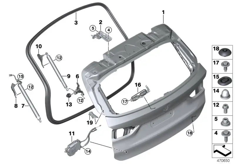 BMW Heckklappe F48 41007350826