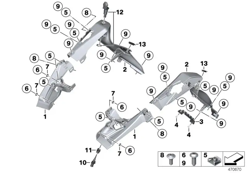 BMW Innenverkleidung vorn links K48 K61 46638557413