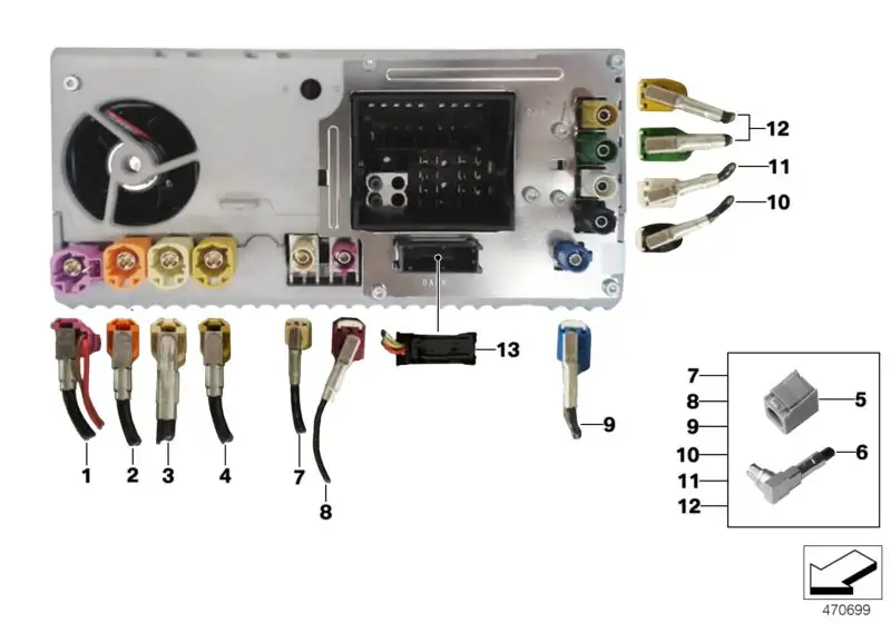 BMW Rep.-Modul Head Unit high/ ATM F30 61119372358