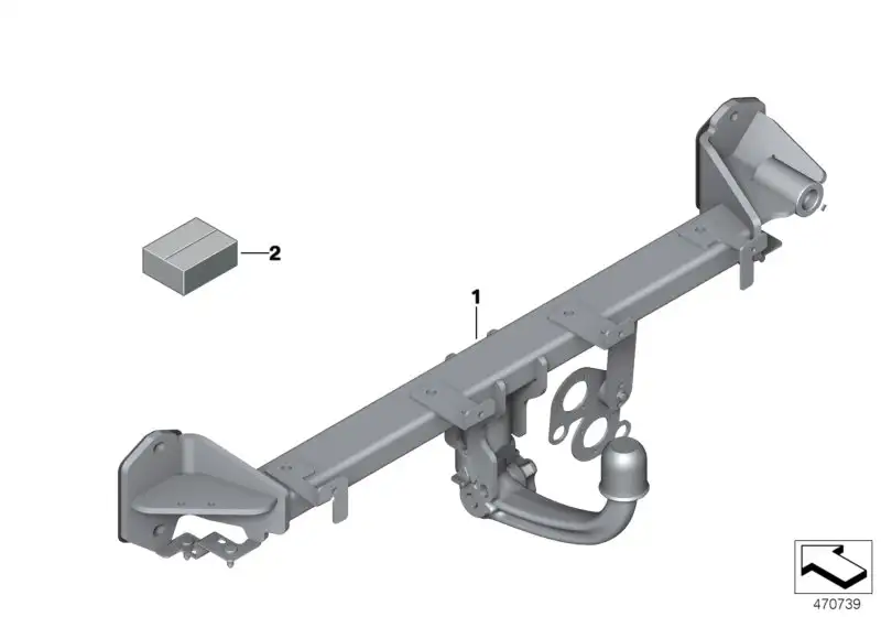 BMW Satz Anhängekupplung abnehmbar G30 G31 71606881451