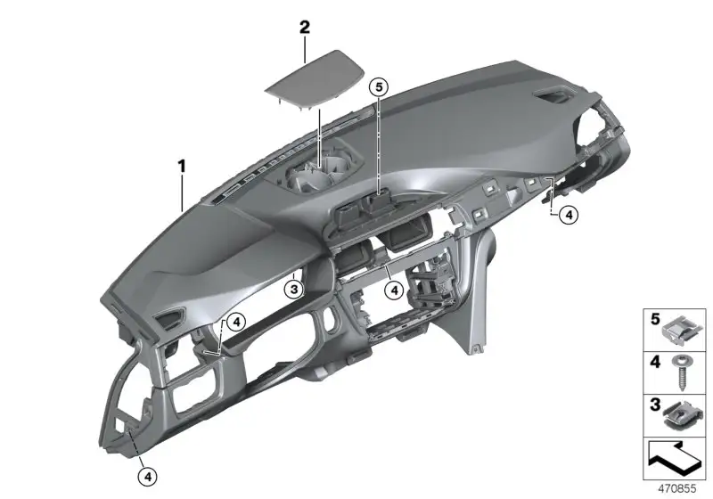 BMW Instrumententafel Head-Up Display F30 F31 F32 F33 F34 F36 F80