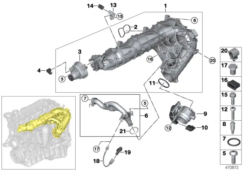 BMW Kunststoffschraube E60 E61 E70 E71 E81 E82 E83 E84 E87 E88 E9