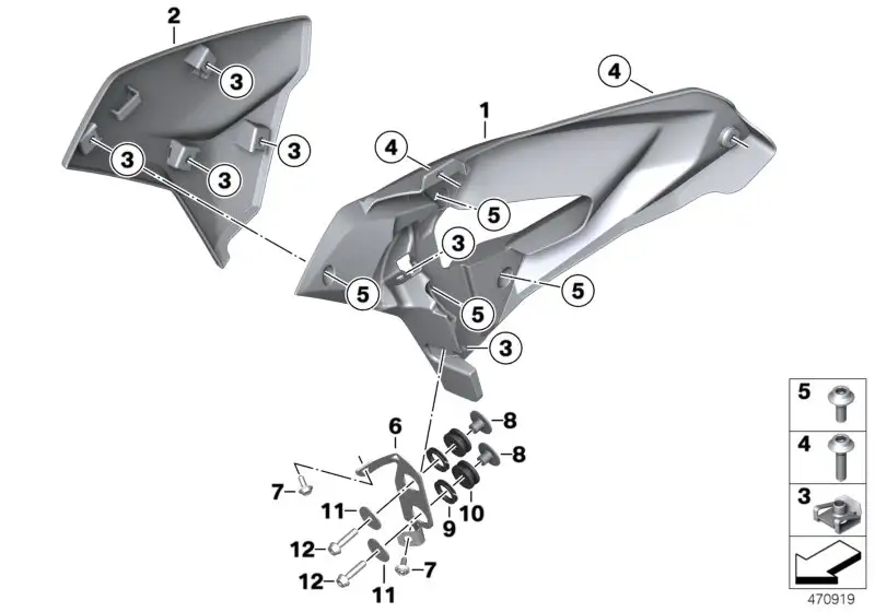 BMW Halter Luftführung links K03 46638558351