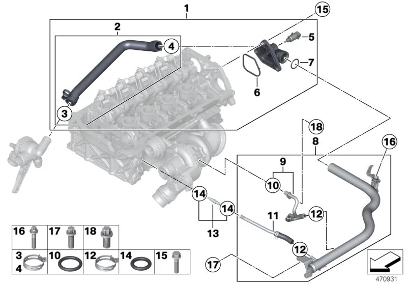 BMW Schlauch Vorlauf F20 F21 F30 F31 11537600591