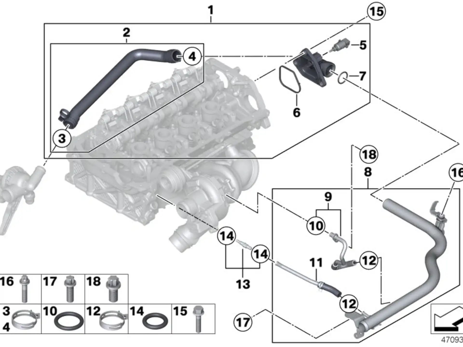 BMW Schlauch Vorlauf F20 F21 F30 F31 11537600591