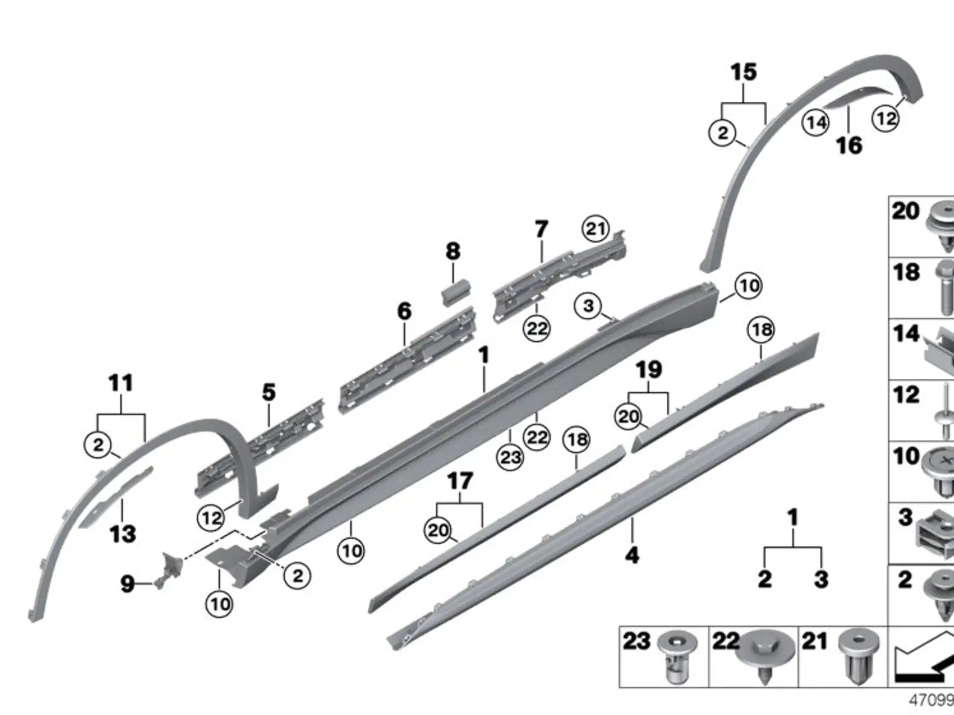 BMW Radlaufblende vorn rechts F48 51777332338