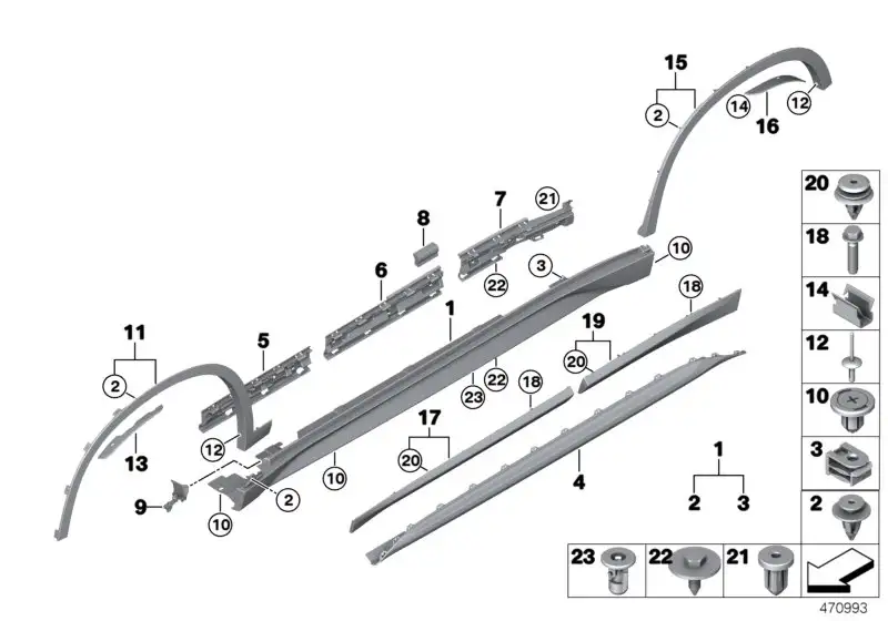 BMW Schwellerverkleidung links F48 51777403399 - X1 F48
