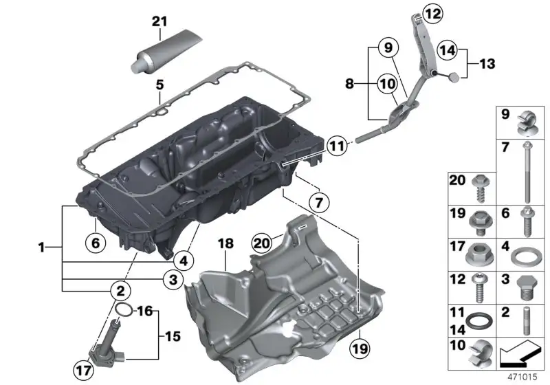 BMW Kunststoffschraube E46 E60 E61 E63 E64 E83 E85 E86 F01 F02 F0