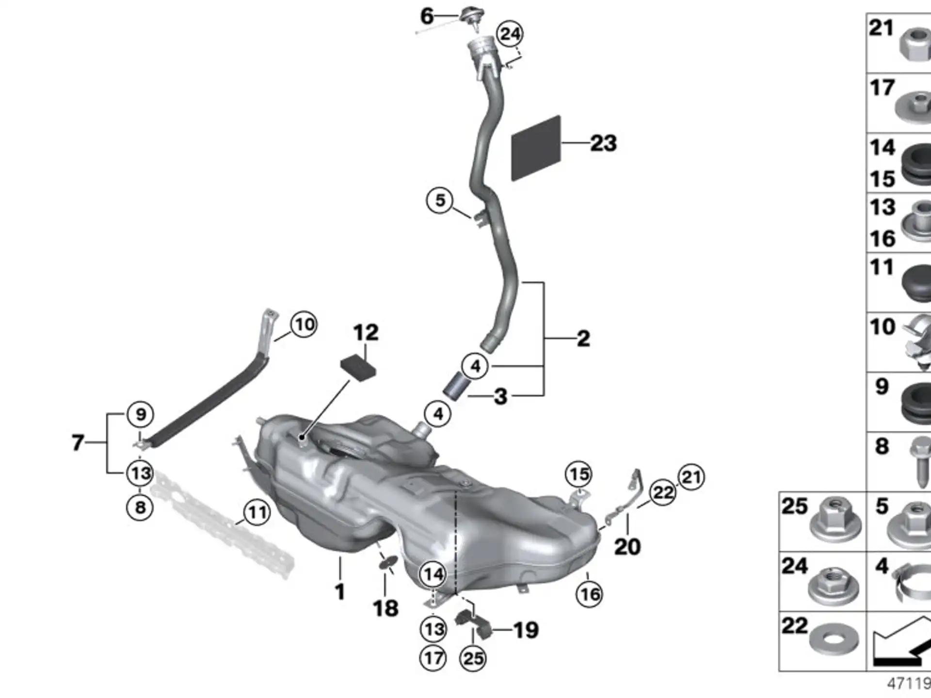 BMW Sicherungsscheibe F30 R55 R56 R57 R58 R59 07147333911