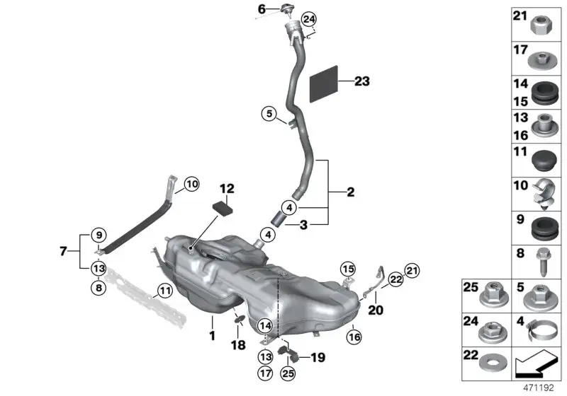 BMW Sicherungsscheibe F30 R55 R56 R57 R58 R59 07147333911 - 3er,