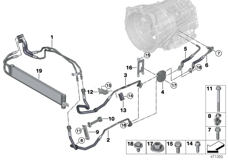 BMW Sechskantschraube mit Scheibe E36 E34 E38 E39 E46 E53 E60 E61 E63 E64 E65 E66 E70 E85 E86 F01 F02 F06 F07 F10 F11 F12 F13 F87 F87N I01 07119905433
