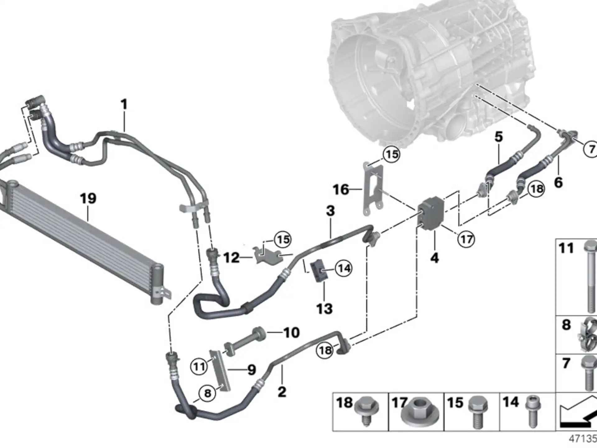 BMW Sechskantschraube mit Scheibe E36 E34 E38 E39 E46 E53 E60 E61 E63 E64 E65 E66 E70 E85 E86 F01 F02 F06 F07 F10 F11 F12 F13 F87 F87N I01 07119905433