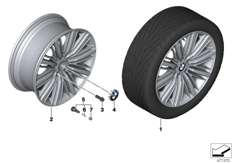 BMW Alufelge Vielspeiche 616 8,5Jx20 ET33 6er F06/F12/F13