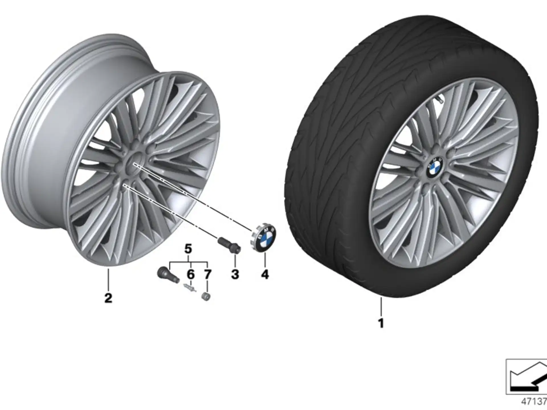 BMW Alufelge Vielspeiche 616 8,5Jx20 ET33 6er F06/F12/F13