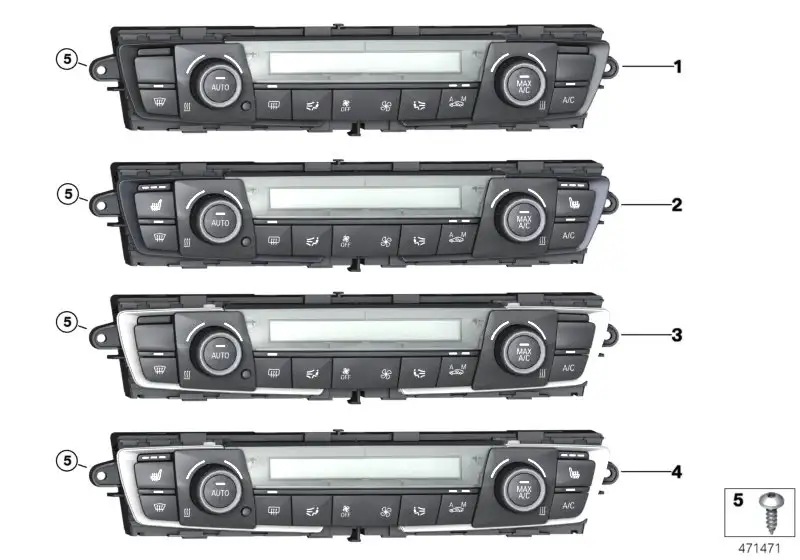 BMW Bedienteil Klimaautomatik F20 F21 F22 F23 F30 F31 F32 F33 F34