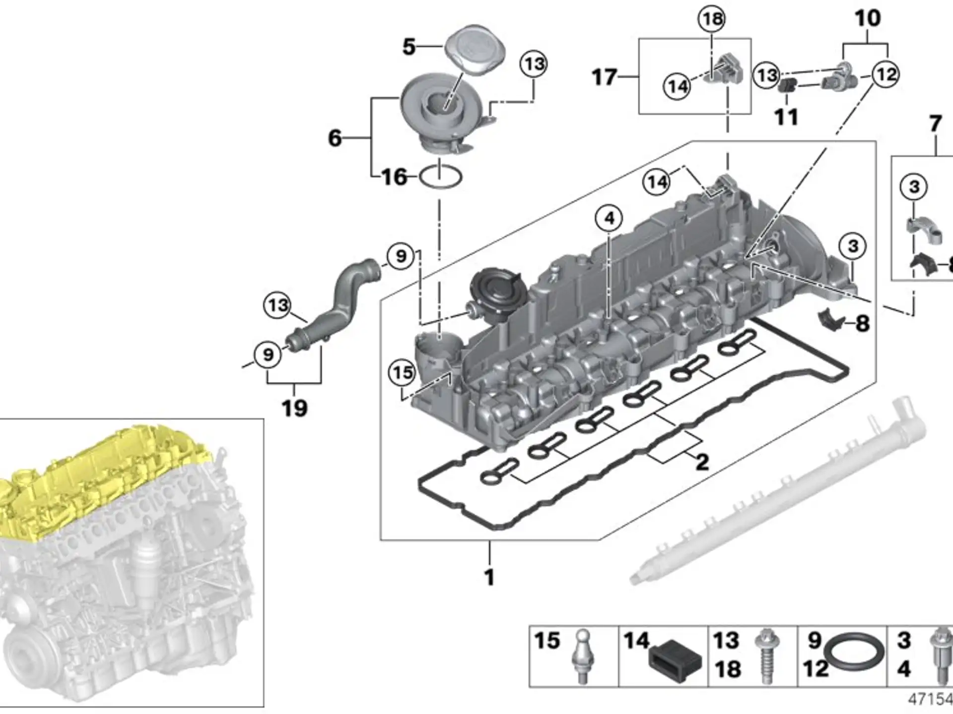 BMW O-Ring E70 E71 E90 E91 E92 E93 F01 F02 F06 F07 F10 F11 F12 F13 F15 F16 F25 F26 F30 F31 F32 F33 F34 F36 11127823949
