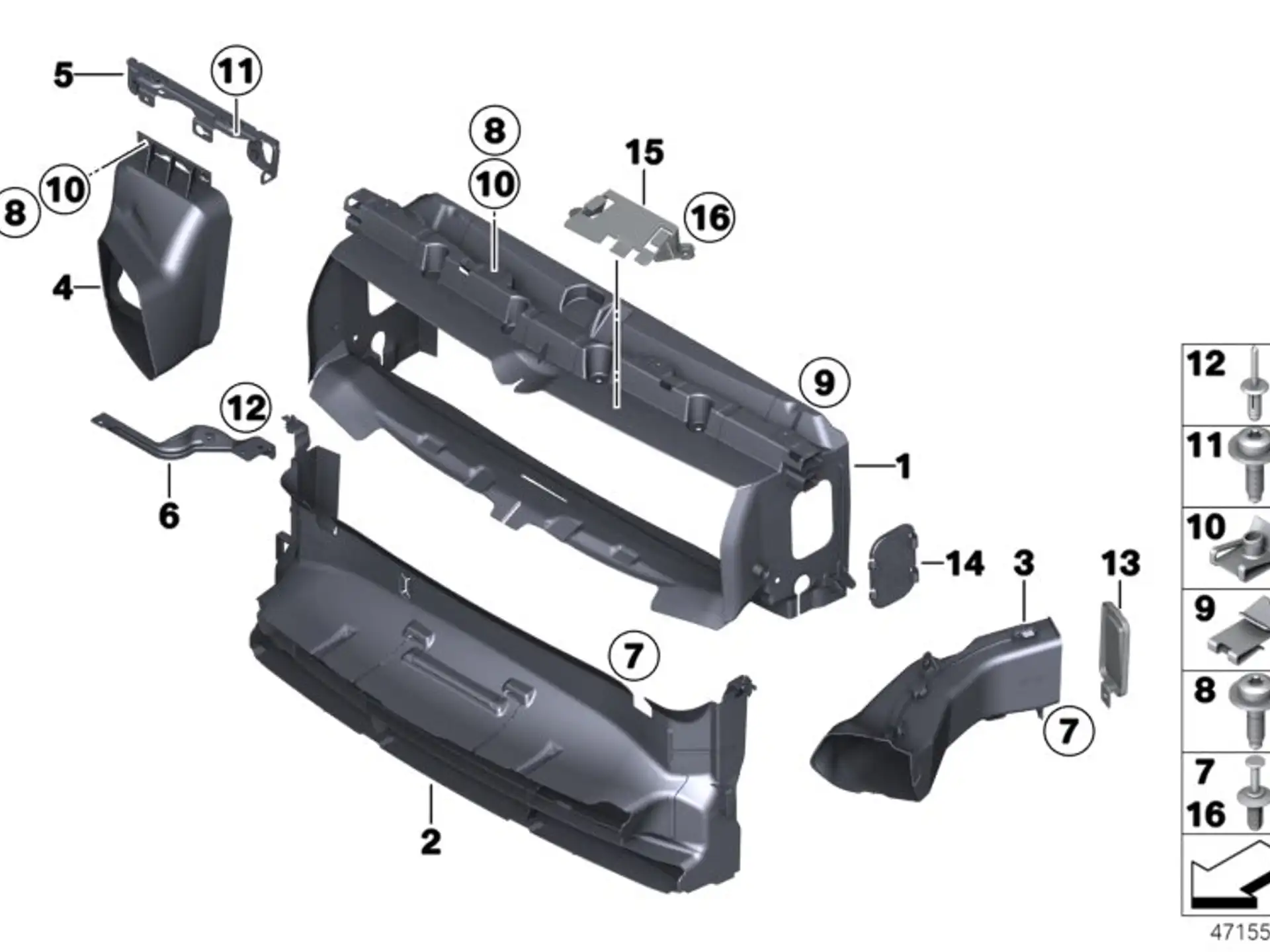 BMW Luftführung Wasserkühler F20 F21 51747245771