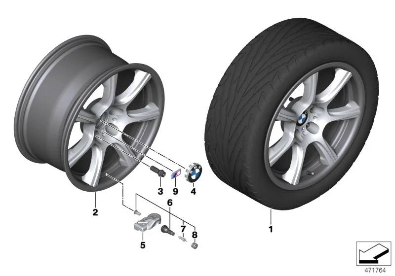 BMW Alufelge Hybridrad 681M carbon 10,5Jx20 ET42 4er F82 M4