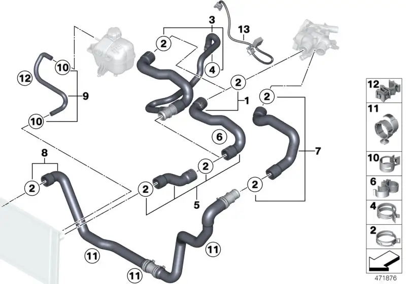 BMW Kühlmittelschlauch R55 R56 R57 R58 R59 17122754220