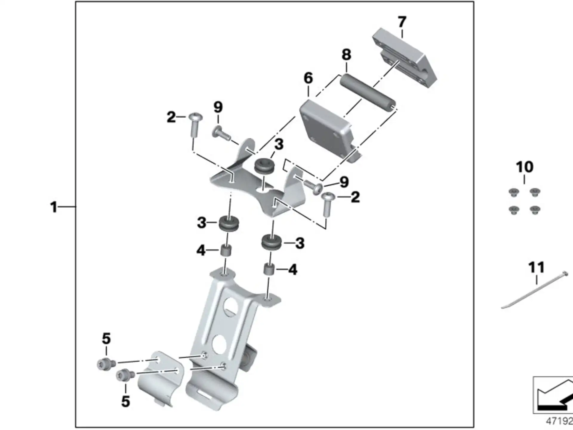 BMW Satz Halter BMW Motorrad Navigator K18 77528356871