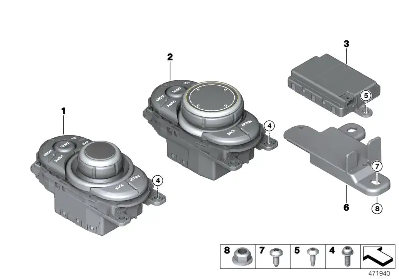 BMW Controller F54 F55 F56 F57 F60 65829381679 - Bildposition 01