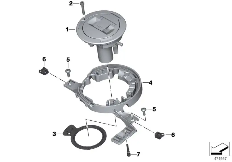 BMW Tankdeckel K48 K61 16118546442