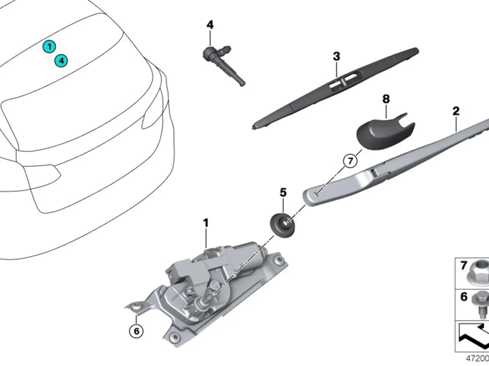 BMW Abdeckkappe Wischarm F39 F45 F46 F48 61627366061