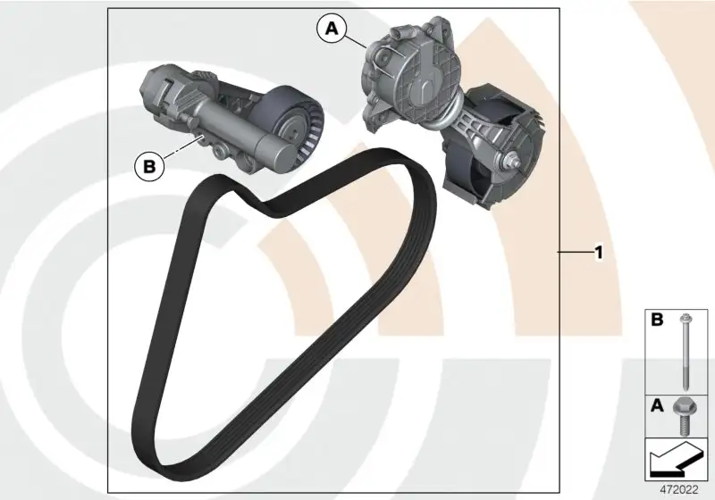 BMW Reparatursatz Riementrieb R55 R56 R57 R58 R59 R60 R61 1128244