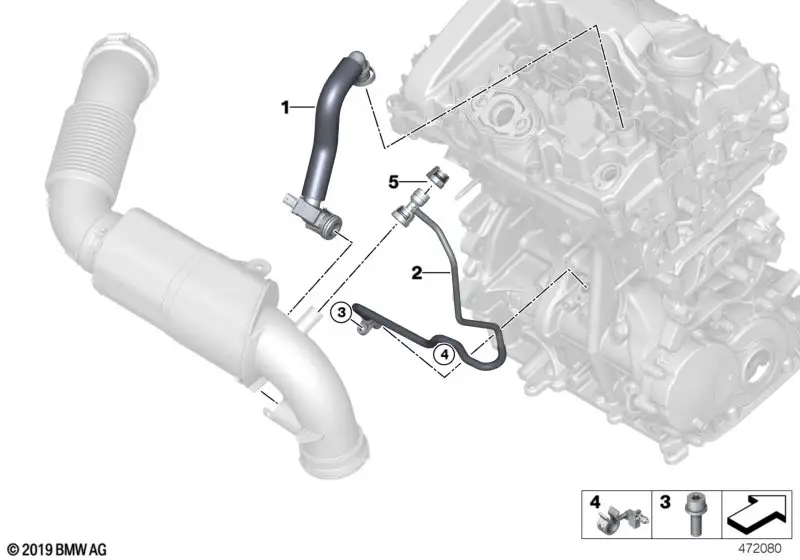 BMW Entlüftungsleitung 11157621015 - Bildposition 01