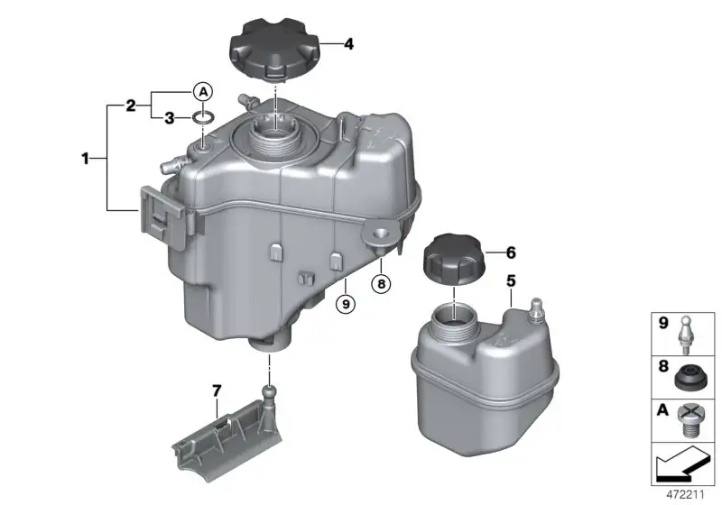 BMW Ausgleichsbehälter F20 F21 F22 F23 F30 F31 F32 F33 F34 F36 17