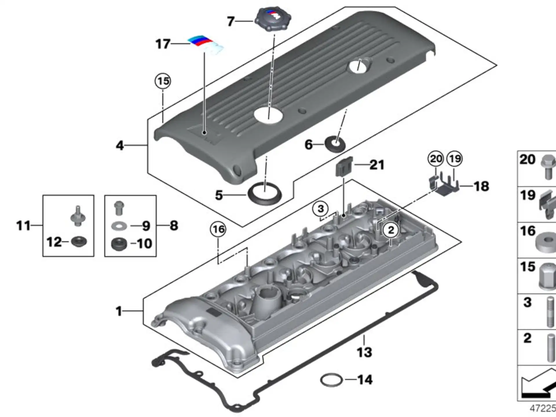BMW Verschlussdeckel Öleinfüllstutzen E46 E60 E61 E63 E64 E70 E71 E72 E85 E86 E90 E92 E93 F01 F02 F04 F07 F10 F12 F13 11127832157