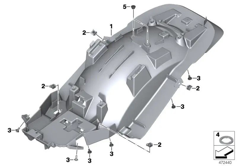 BMW Hinterradabdeckung hinten K52 46638561579