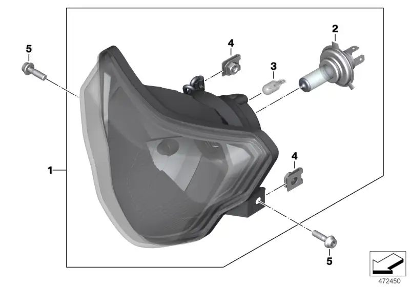BMW Scheinwerfer K02 K03 63128546522