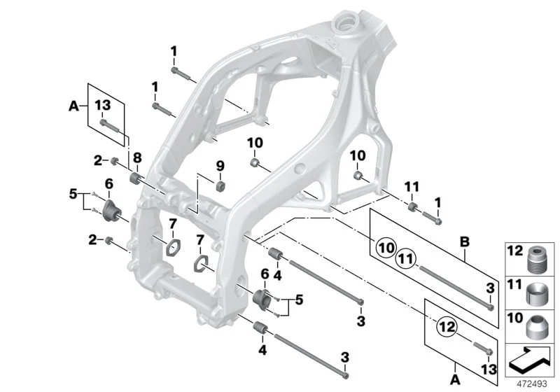 BMW Spreizhülse K17 K42 K46 K47 K48 K49 K61 K67 K69 46717718476