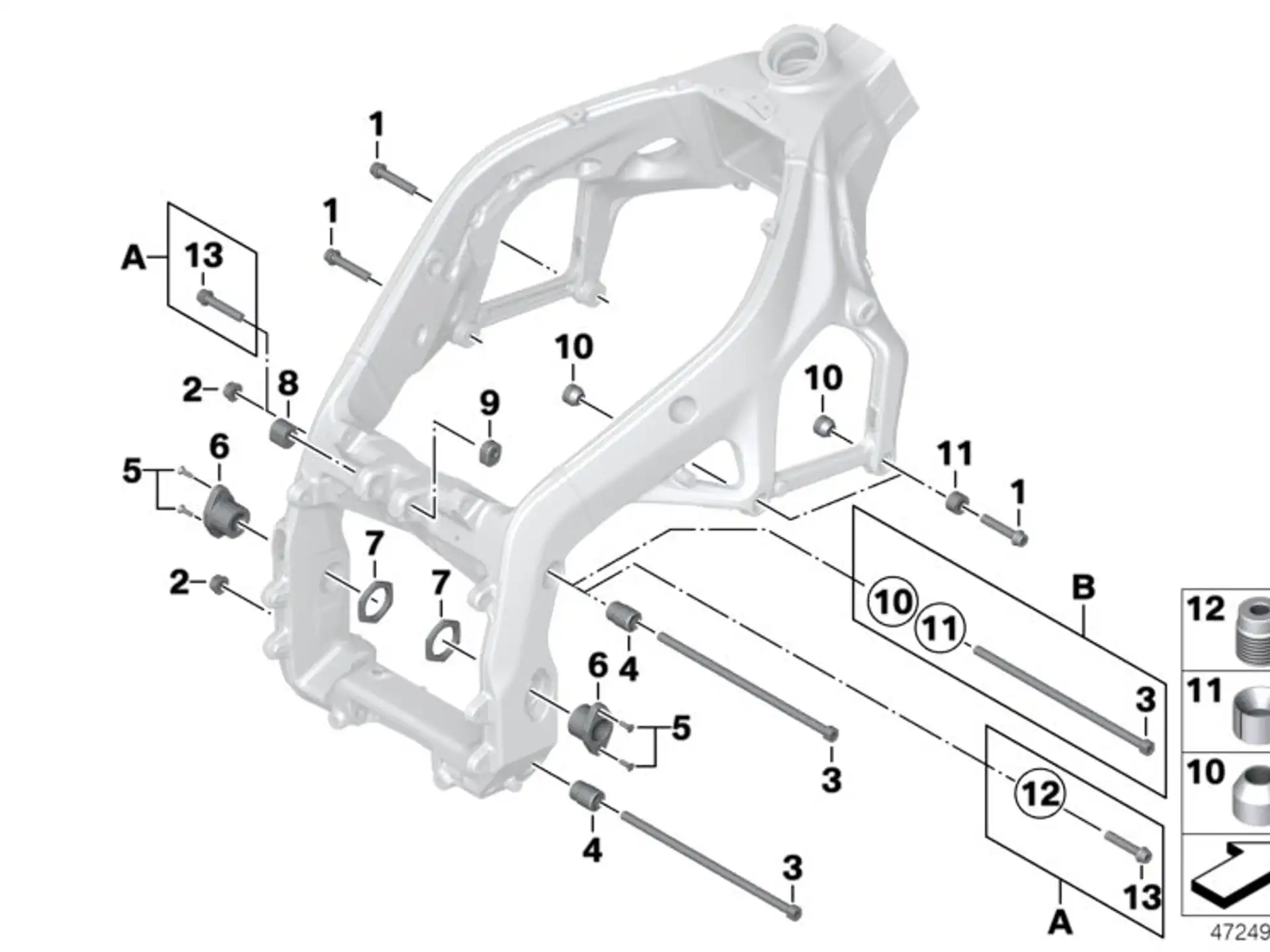 BMW Spreizhülse K17 K42 K46 K47 K48 K49 K61 K67 K69 46717718476