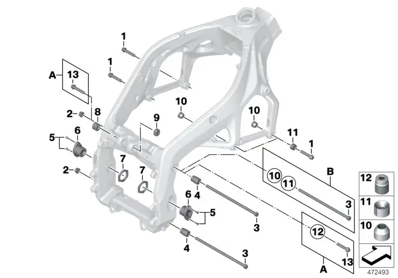 BMW Achse Motorbefestigung K42 K46 46717718478 - Bildposition 03