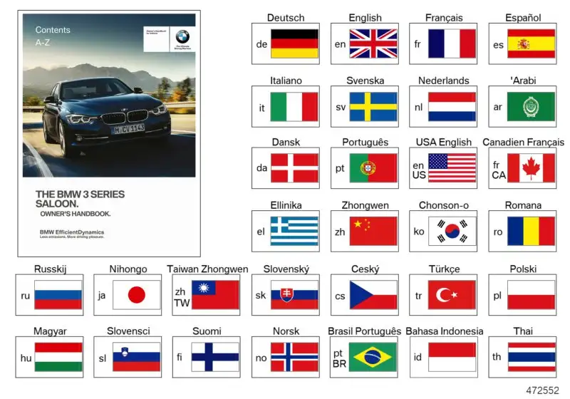 BMW Betriebsanleitung Deutsch F30 01402723324 - Bildposition 01