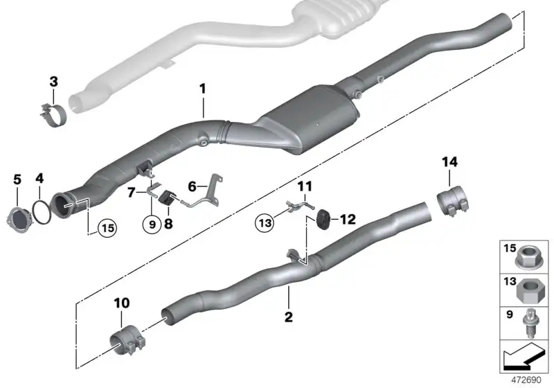 BMW Gummilager F07 F10 F11 18208576349