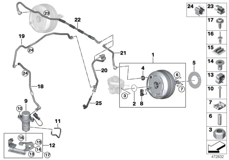 BMW Halter Unterdruckpumpe F30 34336868058