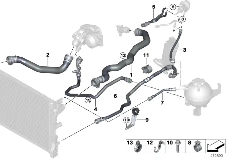BMW Schlauch SCR-Dosiereinheit G01 G02 G30 G31 17128473960