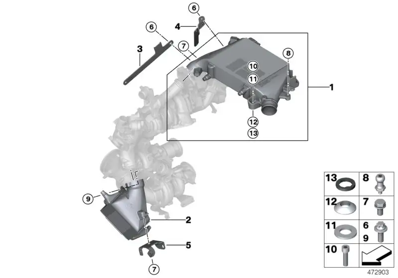 BMW Ladeluftkühler G05 G06 G07 G11 G12 G30 G31 17518575430