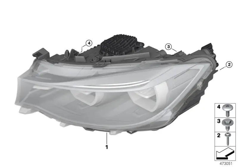 BMW Scheinwerfer LED links 63117470415 - Bildposition 01